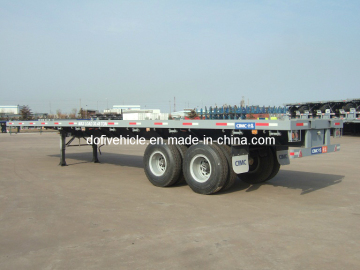 40' Platform Flatbed Container Trailer with Two Axles