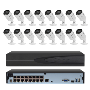 4K POE Surveillance Kit: NVR with Outdoor Waterproof Night Vision Cameras
