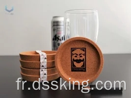 Imprimé en gros rond Cork Coasters Coffee Beverages Hot Coasters avec logo