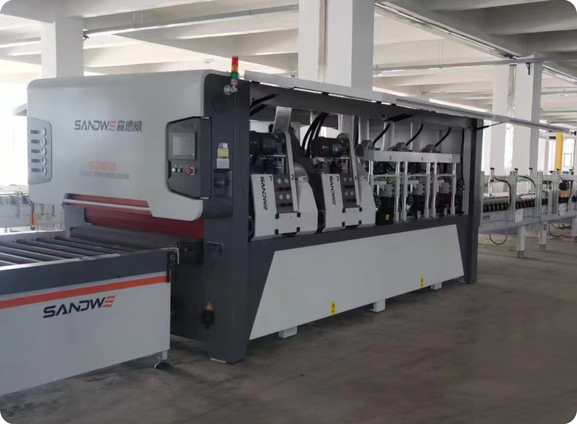 Wooden cabinet door window sanding machinery