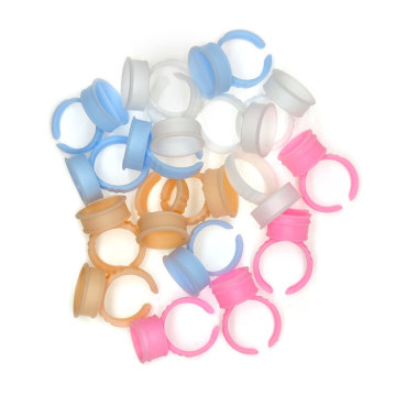Disposable Pink Flower Fan Eyelash Ring Cup for Tattoo Ink Extension