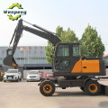 9 Ton Compact Wheel Excavator With Optional Attachment