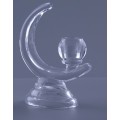 Moon Shape Glass Tea Light Holder