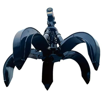 Heavy-Duty Hydraulic Rotating Grapple for Mini Excavators, ATVs & Cranes - Quick Coupling MS01 MS03