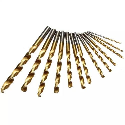 19PCS HSS สีขาว Titanium Coated Drills