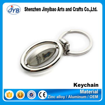 Fashion and cool rotating metal gift keyring oval shape