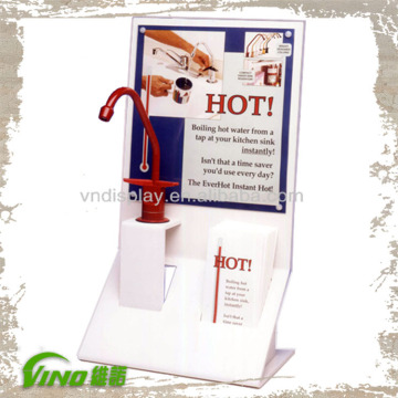 plastic counter display for kitchen sink hot water dispenser