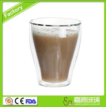 250ml Mouth Blown High Borosilicate Glass Double Wall Glass Coffee Cup
