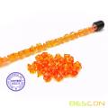 Bescon 28pcs transluzent orange mini polyedrische Würfel Set in Tube, Dungeons und Dragons RPG Würfel 4X7pcs, Mini Gem Dice Set