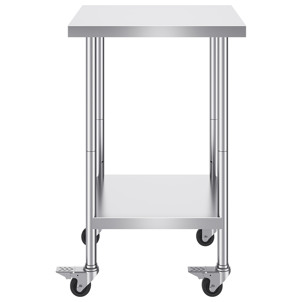 Kitchen stainless steel tables with wheels (5)