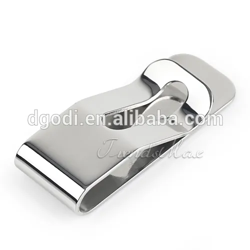custom made stainless steel blank money clip for wholesale