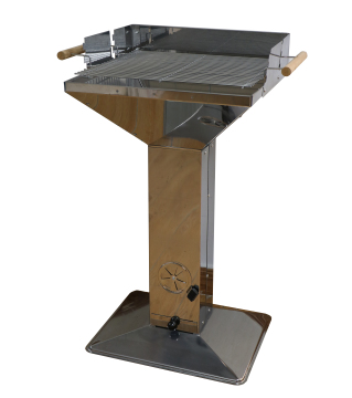 Heavy Duty Stainless Steel Pedestal Barbeque Vertical Grill Outdoor Camping Square Charcoal Bbq stand