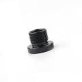 Black aluminum fuel filter adapter