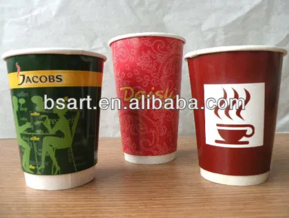 Disposable paper cups. Double wall Cups,coffee cups, drinking cups , cream cups