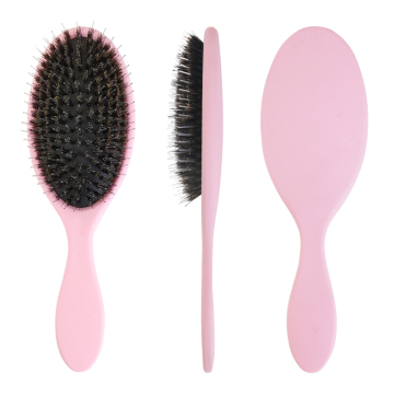 Customized Private Label Women's Fashion Paddle Brush with Mixed Boar and Synthetic Bristles for Wig Extensions
