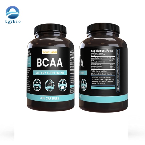 Capsules de suppléments de marque privée OEM 2: 1: 1 Capsules BCAA