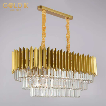 Chandelier en cristal moderne Lumières suspendues de luxe pour le salon et la chambre
