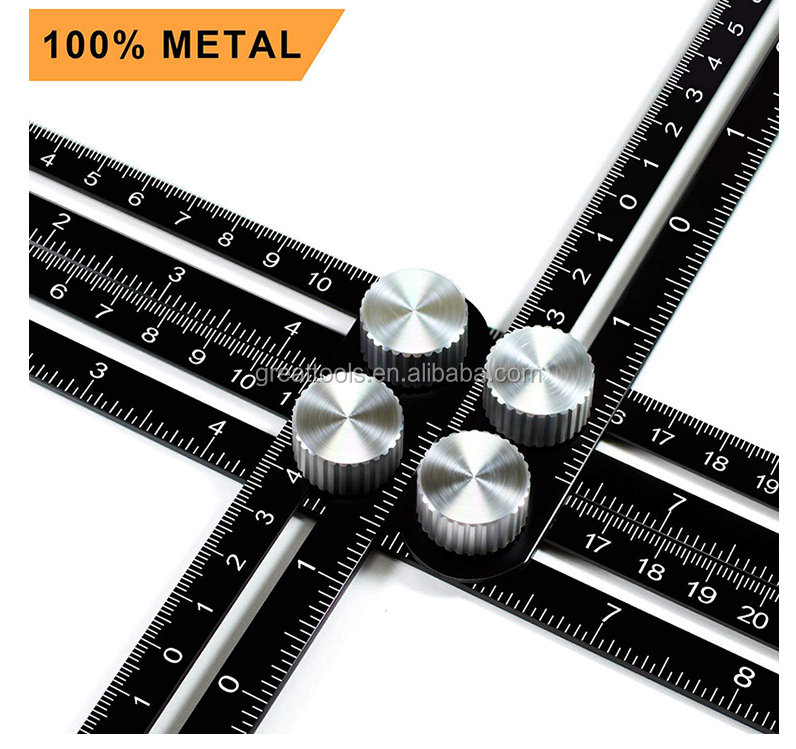 Multifunction Ruler Science Universal Multi-function Angular Ruler - Aluminum Alloy Measuring Tool ...