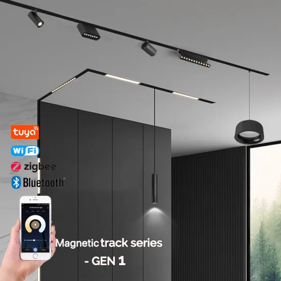 LuxHolic European Recessed COB Moving Head Zoomable Ceiling Linear Track Lights LED Magnetic Spot Rail System DALI