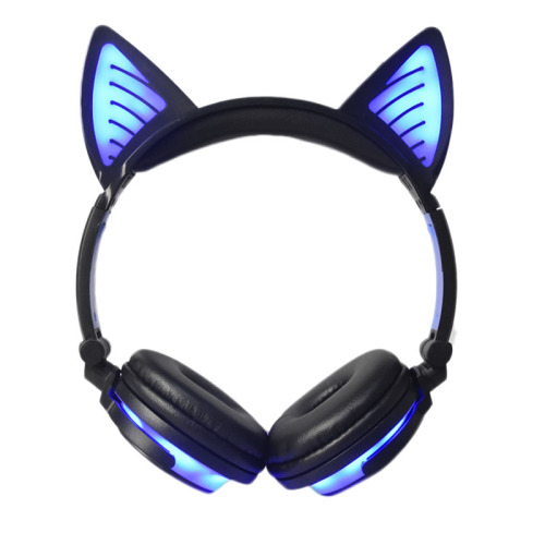 어린이용 블루투스 고양이 귀 헤드폰