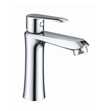 Sanitary ware deck mounted silver basin mixer faucet