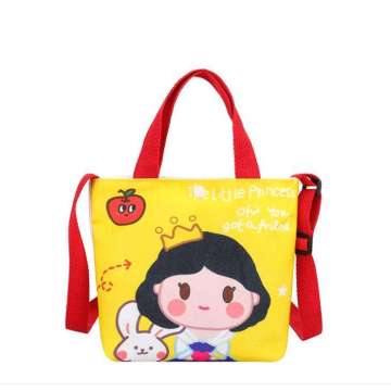 Cartoon Printed Canvas Shoulder Bags For Children