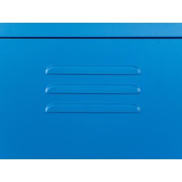 Metal Locker Style TV Cabinet Blue