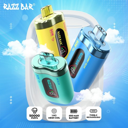 Razz Bar 50k พัฟ vape ดั้งเดิม