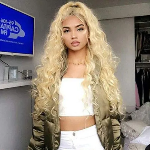 613 blond hair 3 bunches of real blond hair tresses 9A grade Brazilian wave 100% remy real hair tresses 613 bunches of wholesale