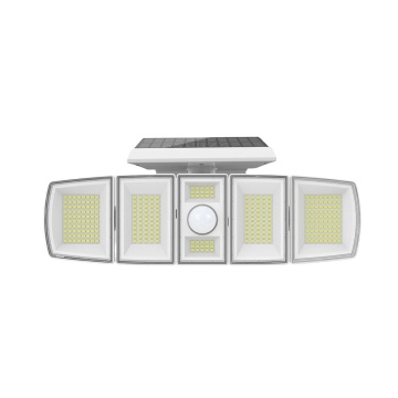 IP65 Rated Solar-Powered Garden Wall Light with Five-Panel Glass Body