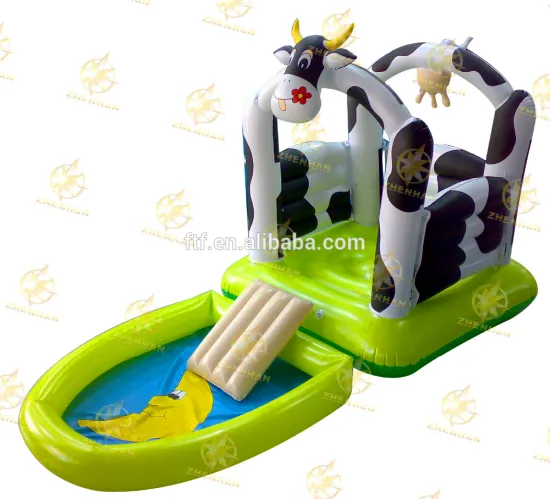 milk cow shape children inflatable bouncer for outdoor trampoline for kids