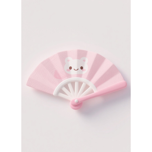 Creative Custom Plastic Fan with Cartoon Print