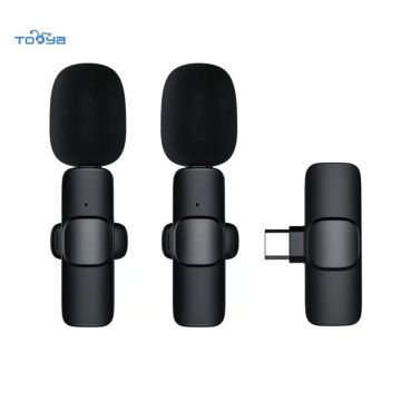 Tooya One Dra Two 2.4G Wireless Lapel Microphone för brusreducering Live -sändningar