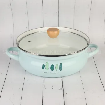 Enamel Shallow Pot for Seafood