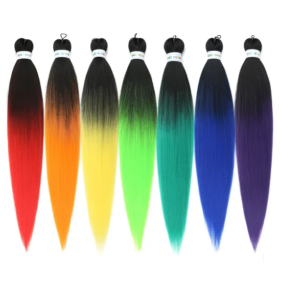 Dyeing Three colors Crochet for African Hair Expression Ombre  Braids Easy Braid Pre Stretched Synthetic Braiding Hair