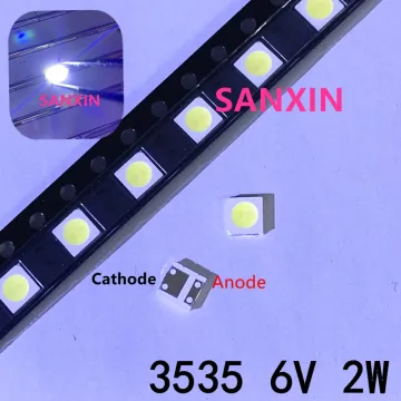 200PCS 2W 6V 3535 TV Backlight LED SMD Diodes Cool White LCD TV Backlight Televisao TV Backlit Diod Lamp Repair Application
