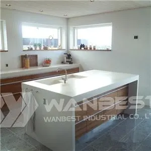 Corian-white Island Kitchen