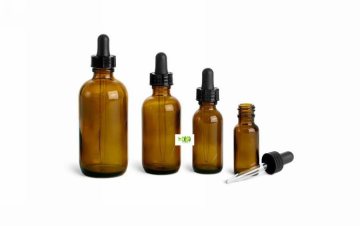1/2-4oz Amber Bottles Dropper Bottles