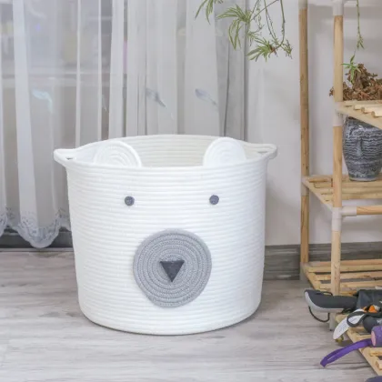 Cute Bear Decorative Functional Clothes Storage Baskets