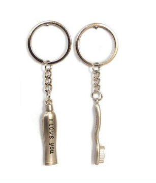 Tooth Brushing Supplies Shape Pendant Key Chain for Dental Clinics Promotion Gift
