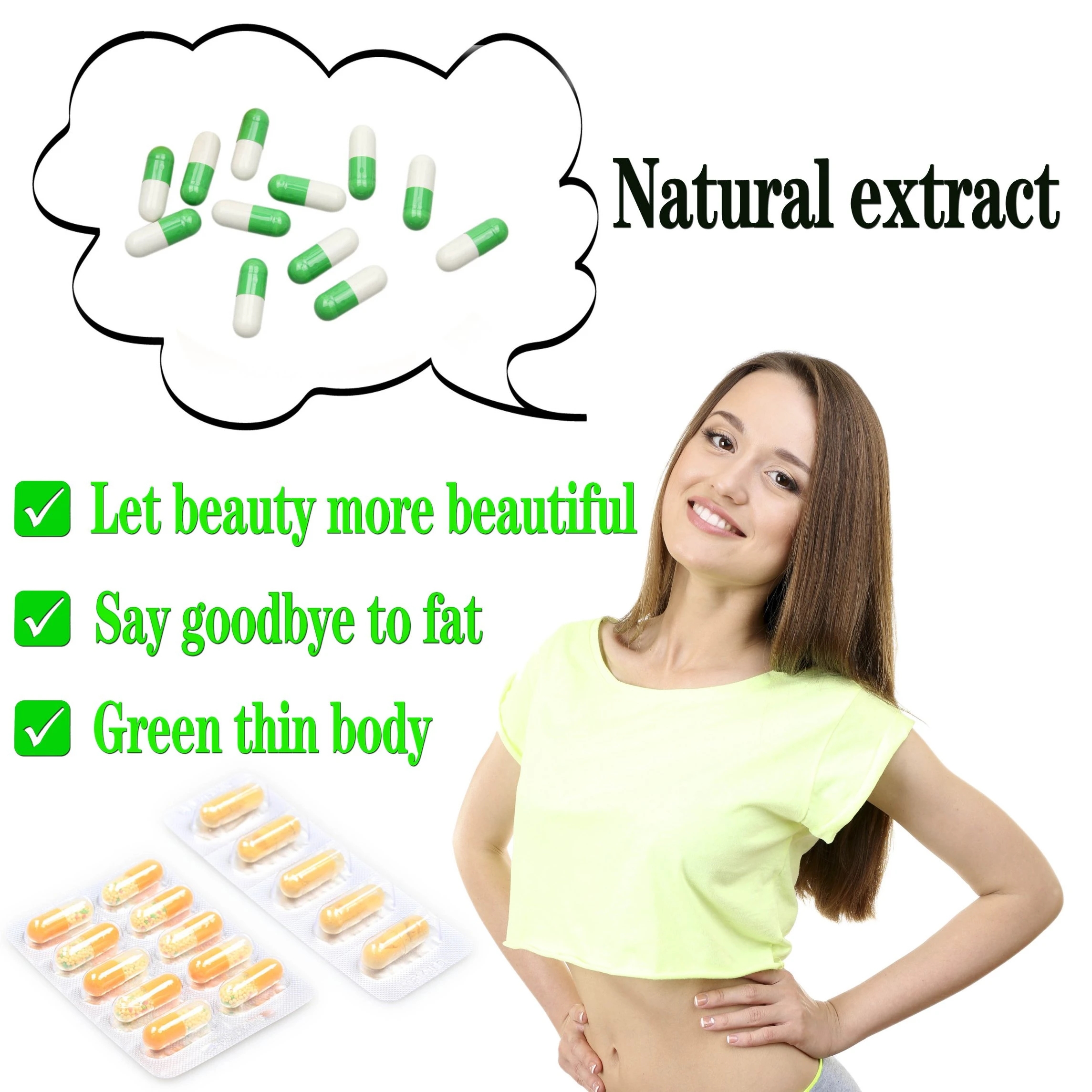 OEM/ODM Vegan Weight Loss capsules herbal supplements natural extract body slim fat burning slimming capsules