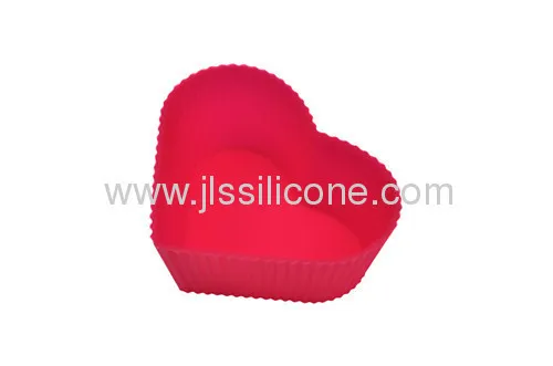Heart Shaped Silicone Bakeware Cupcake Baking Mold 