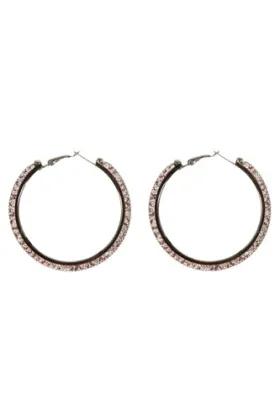 CZ Diamond Hoop Earrings 1204-V