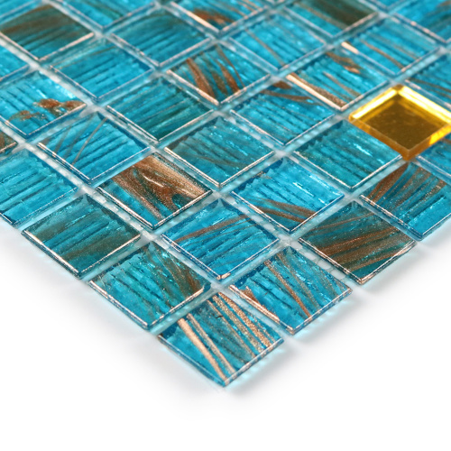 Mosaic Blues Swimming Pool Glass Floor Tiles