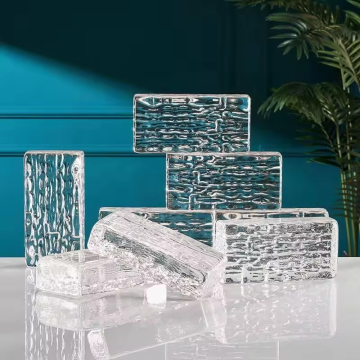Wholesale Colored Crystal Glass Blocks for Wall Building Decoration