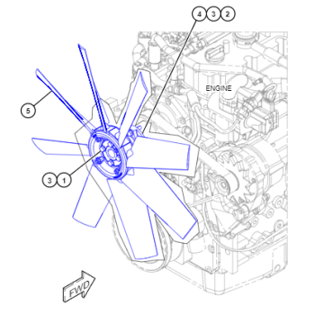 Forklift with telescopic arm TH414C fan 459-1914/4591914
