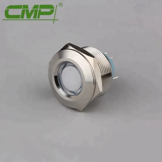 25mm Silver Brush Flat Top 110V LED Lamp