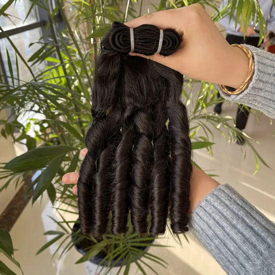 New design double drawn funmi hair 100% virgin human hair grade 12a indian virgin unprocessed human hair bulk