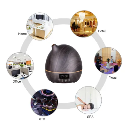 Wood Clock Design Air Humidifier With Alarm Clock