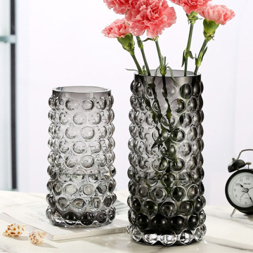Factory Wholesale Modern Simple Transparent Straight Tube Glass Vases for Home Table Decoration